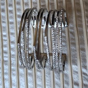 Alexis Bittar Crystal Encrusted Origami Cuff Bracelet